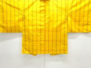 格子織出し米沢紬羽織